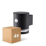 Mehrfachpackung 4x D'Lite Solis Wandleuchte Solar Schwarz Up & Down - 830  | IP54 - Bewegungssensor