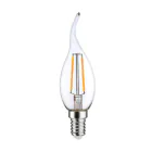 LED E14 Gebogene Spitze Kerze Fadenlampe Klar 2.5W 250lm - 827 | Ersatz für 25W