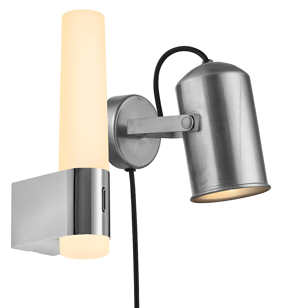 Appliques murales argentées