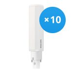 Lot 10x Philips Corepro PL-C LED 6.5W 600lm - 830 Blanc Chaud | Équivalent 18W