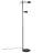 Nordlux Clyde Lampadaires Salon Métal Noir 8W 350lm - 827 Blanc Très Chaud | 3 Niveaux De Gradation Dimmable