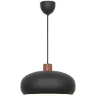 DFTP by Nordlux Aurelio Suspension Luminaire Métal et Bois Noir | 420mm - Convient pour E27